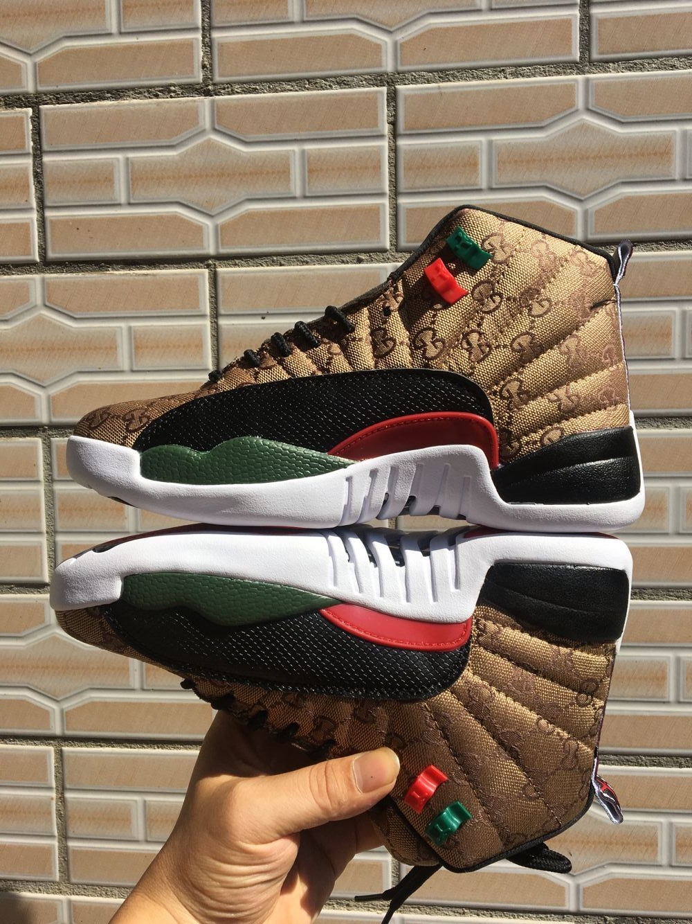 2019 Air Jordan 12 Print Brown Black Red Shoes